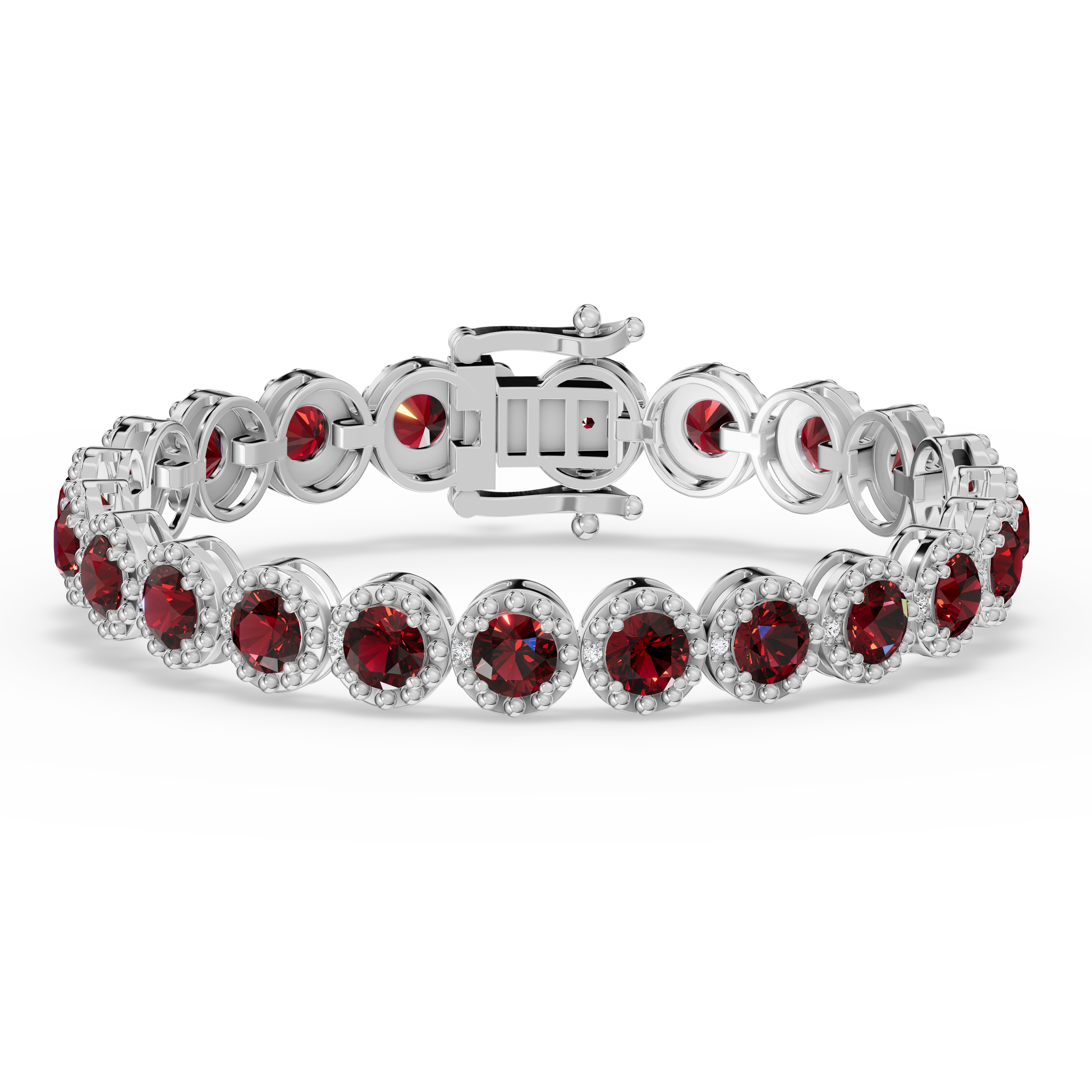 Garnet Beaded Bracelet