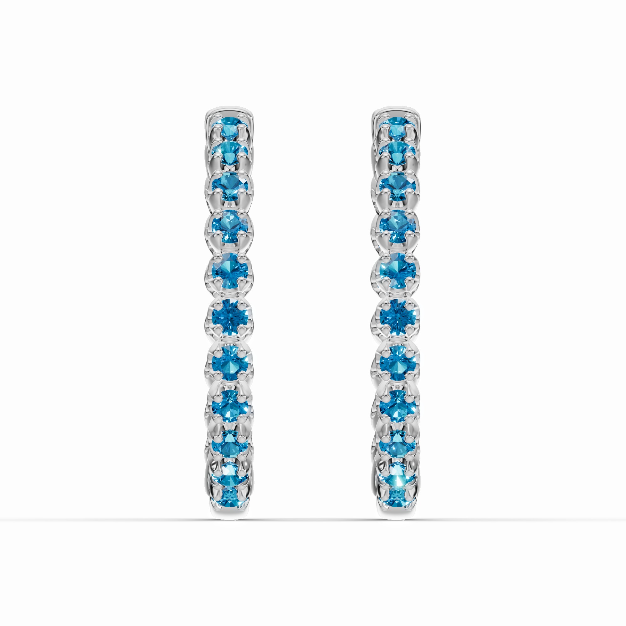 London Blue Topaz Inside-Out Hoop Earrings