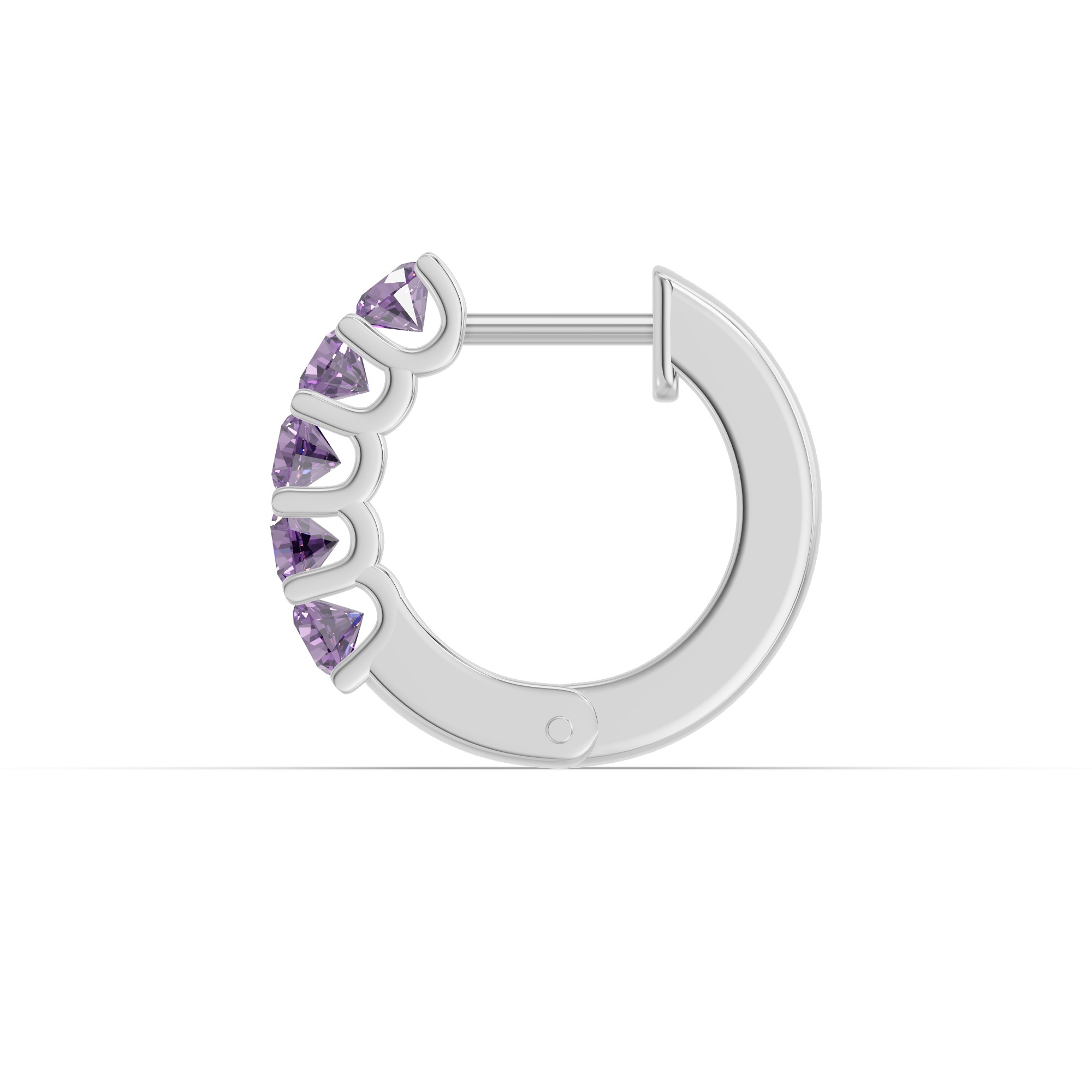 Amethyst Huggie Earrings