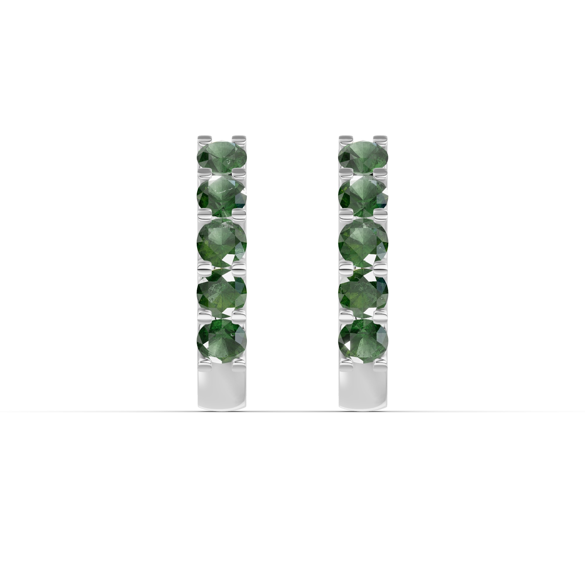 Emerald Huggie Earrings
