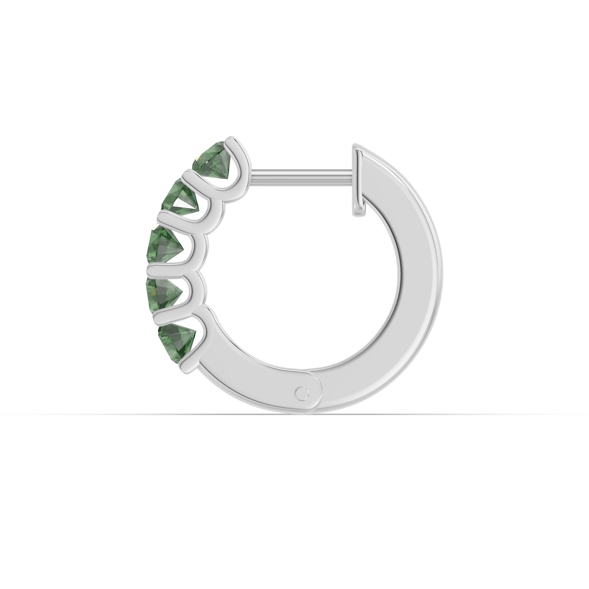 Emerald Huggie Earrings