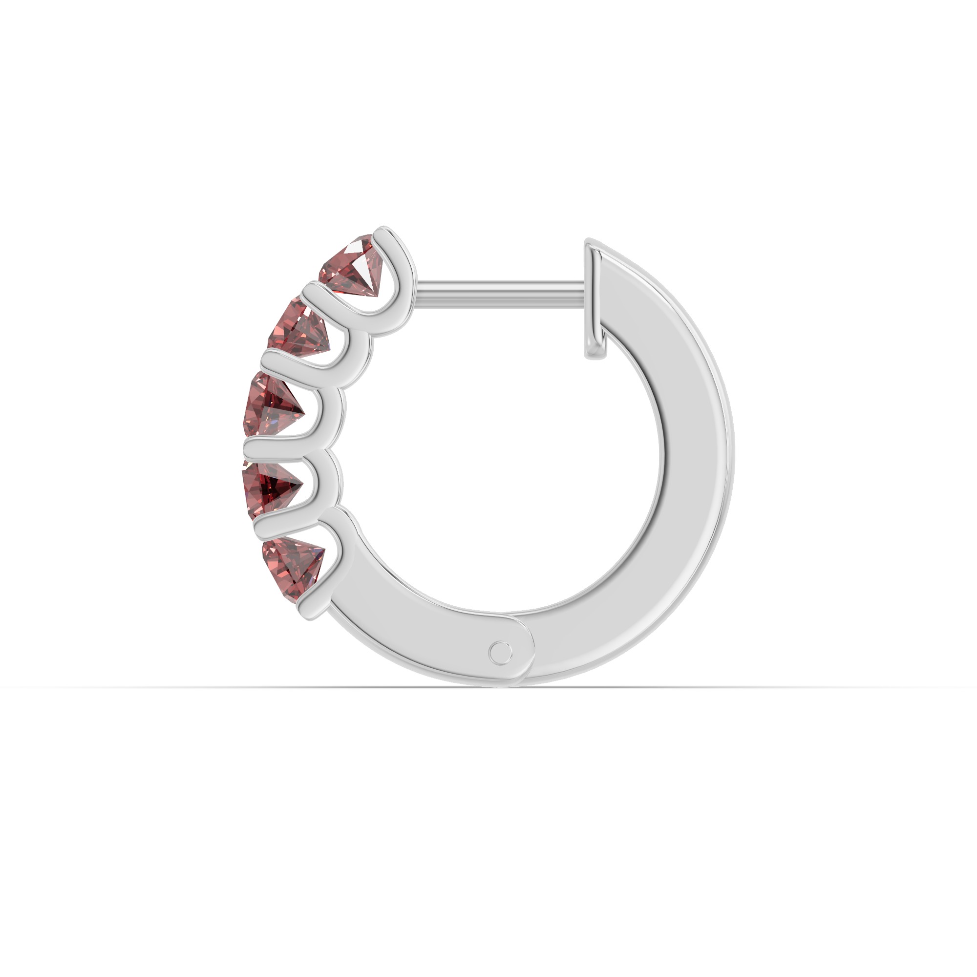 Garnet Huggie Earrings