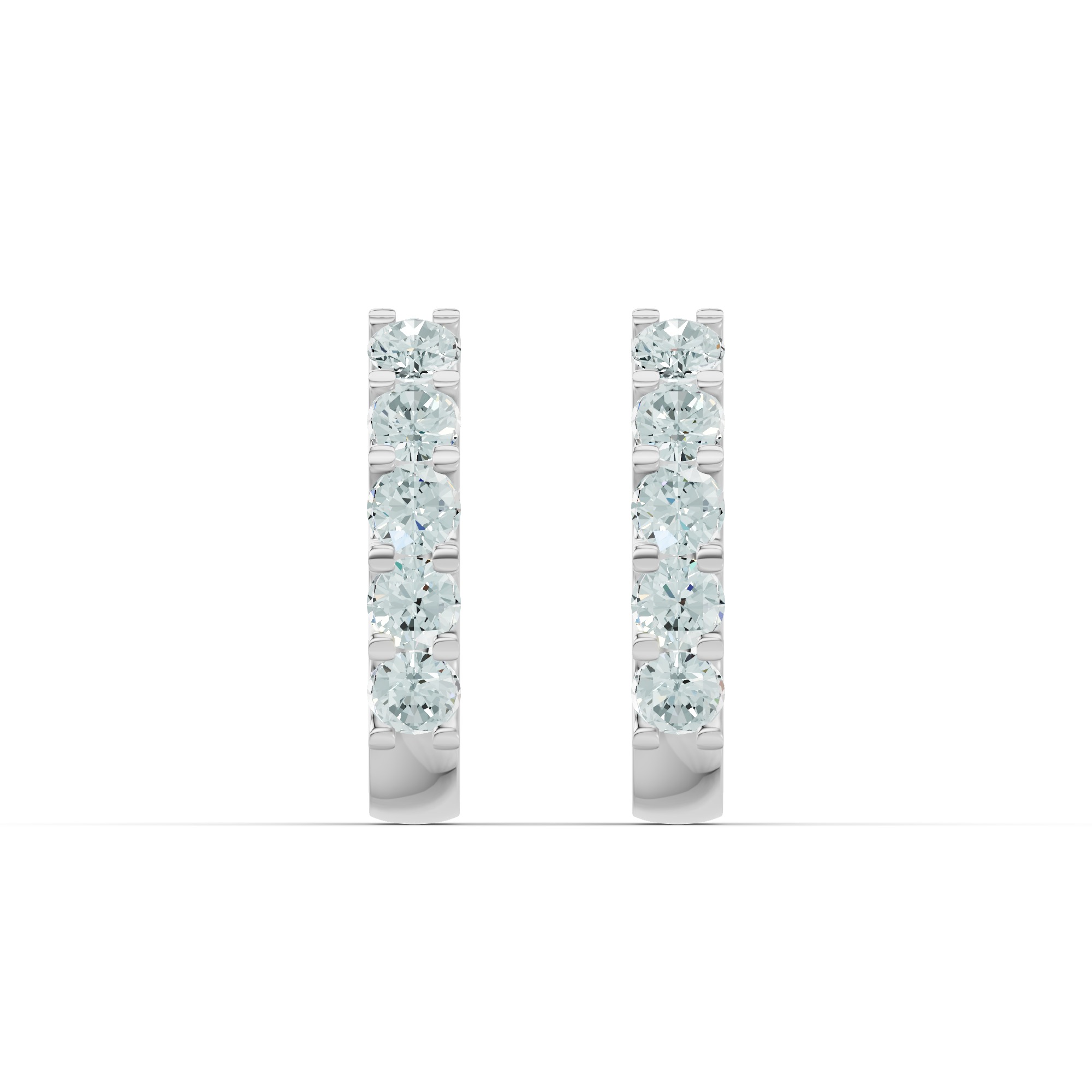 Sky Blue Topaz Huggie Earrings