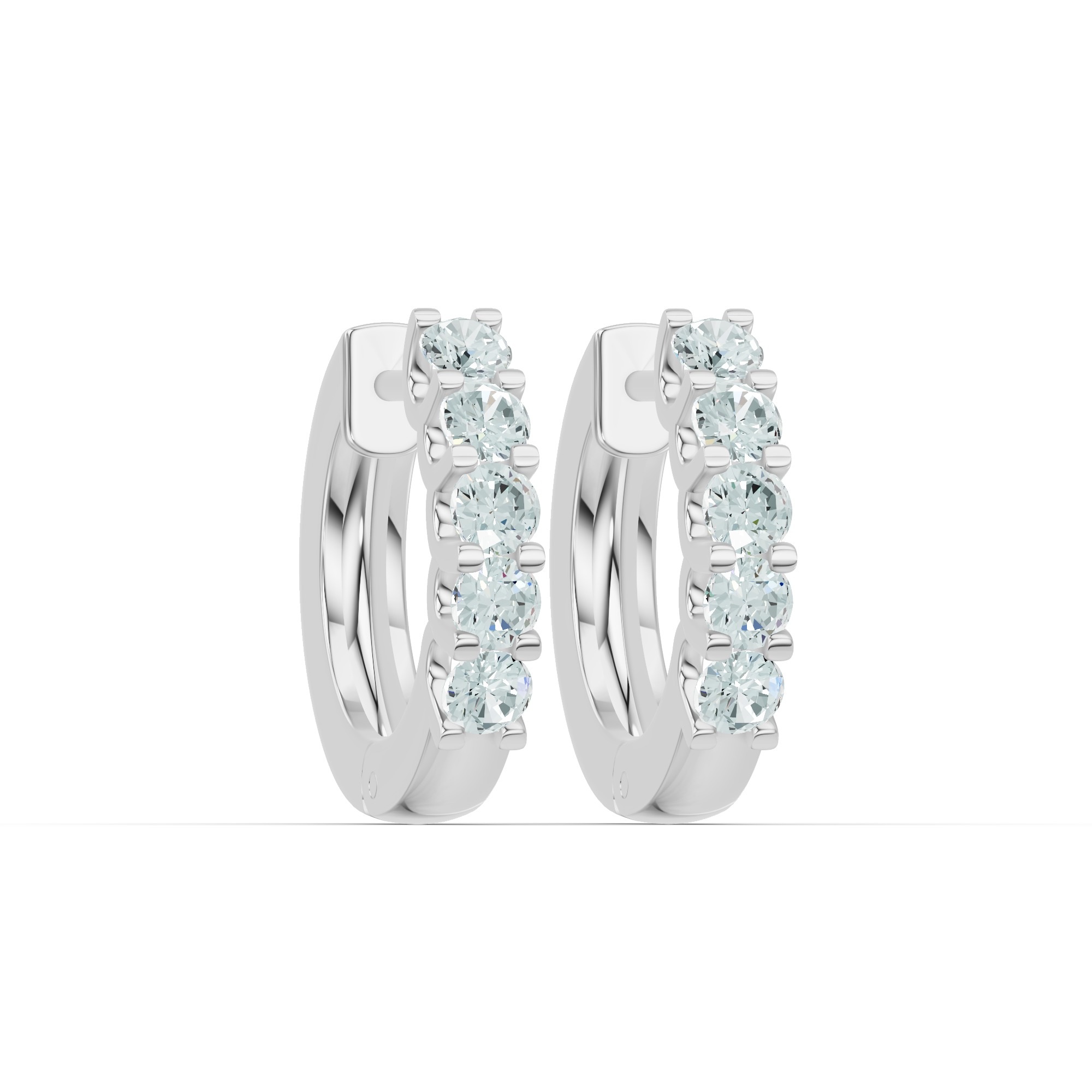 Sky Blue Topaz Huggie Earrings