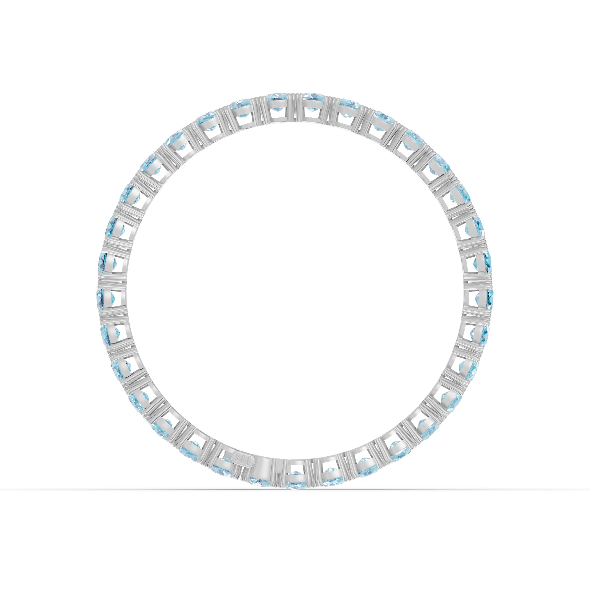 Swiss Blue Topaz Cushion Tennis Bracelet