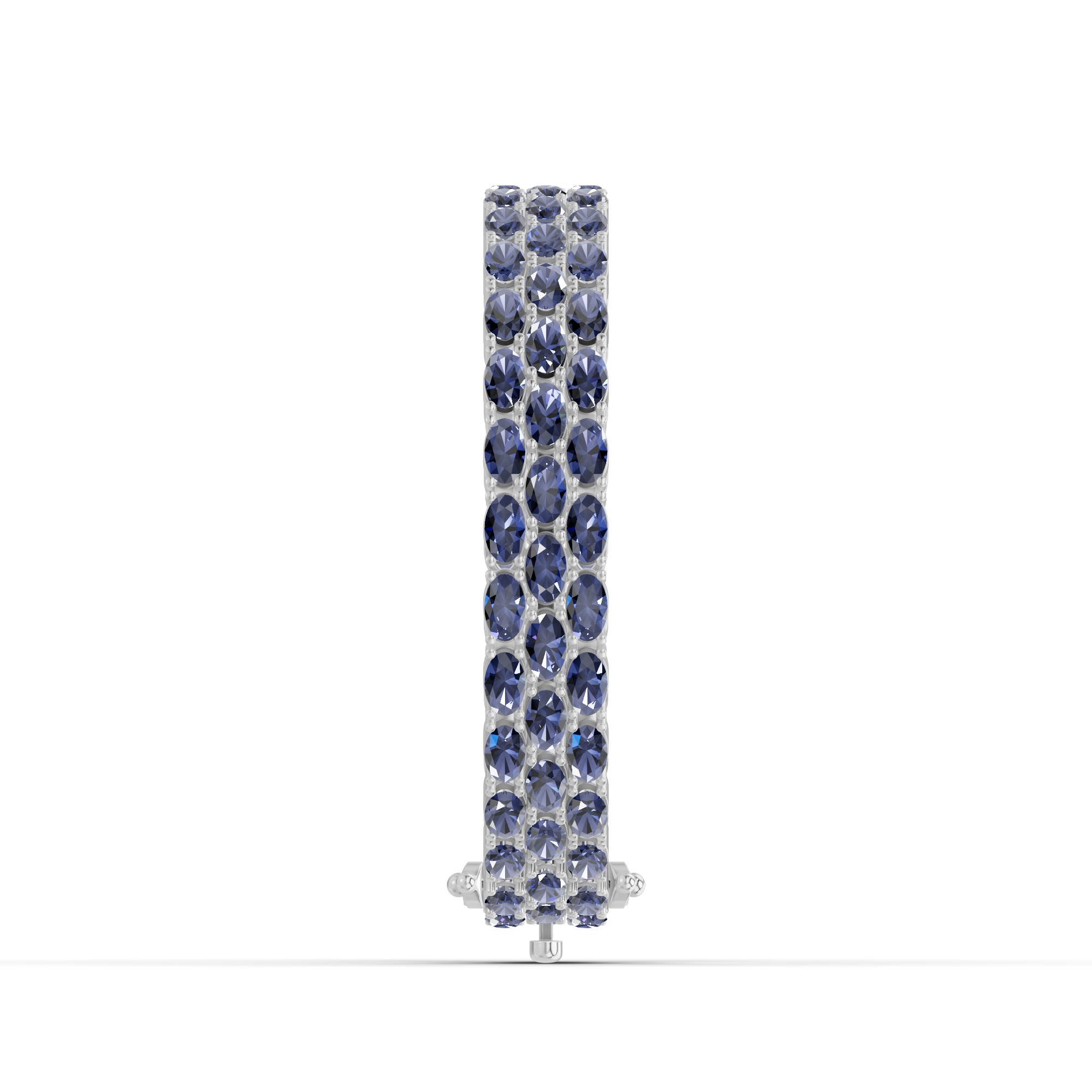Triple Row Oval Tanzanite Bracelet